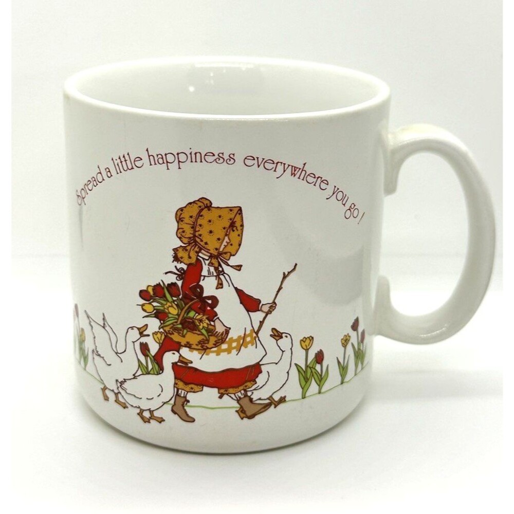 Vintage Holly Hobbie Mug American Greetings 1984 Japan Stoneware Coffee Cup